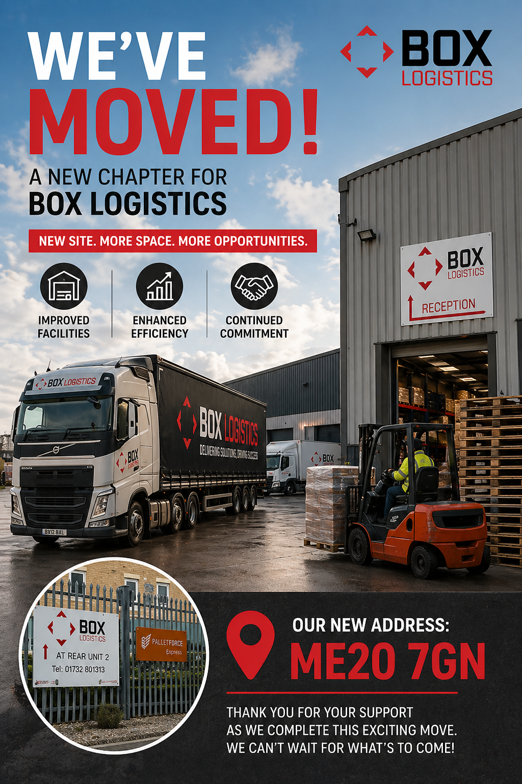 Box Logistics has moved to a new site